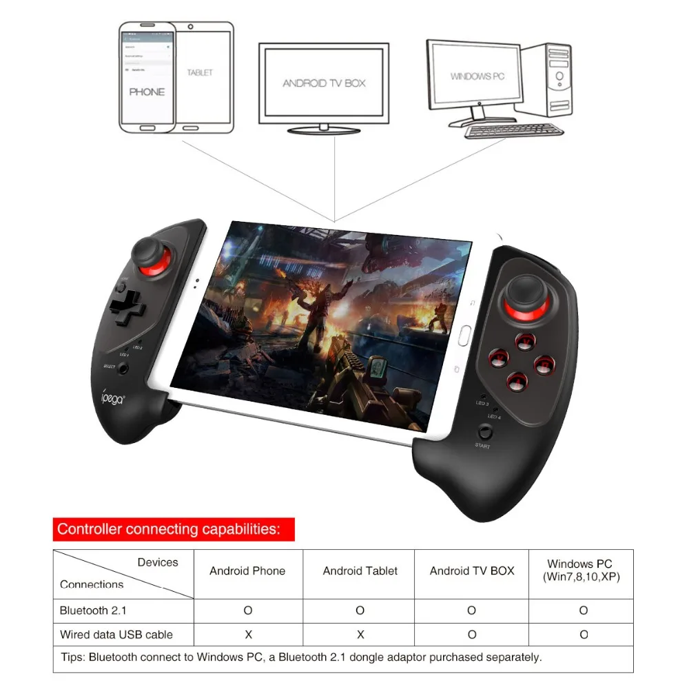 Ipega 9083 Game Pad Bluetooth Gamepad Controller Mobile Trigger Joystick For Android Cell Phone PC Dzhostik Handle Wireless
Ipega 9083 Game Pad Bluetooth Gamepad Controller Mobile Trigger Joystick For Android Cell Phone PC Dzhostik Handle Wireless
