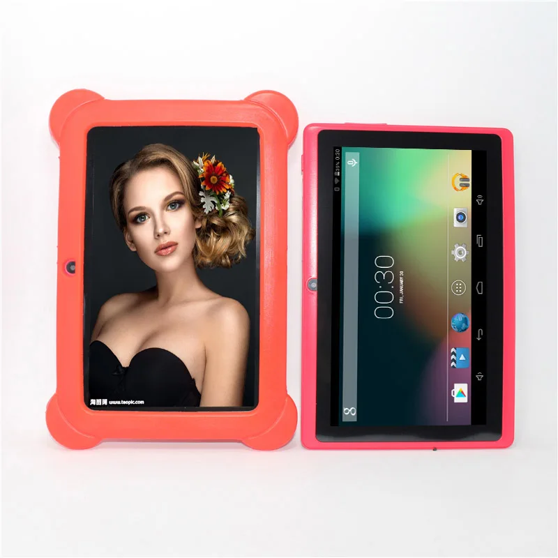 

A33-8G 7 inch Q88 pro A33-1 Android 4.4.2 Quad Core Dual Cameras Bluetooth WIFI 512MB/8GB 1024*600 with case Kids Tablet PC