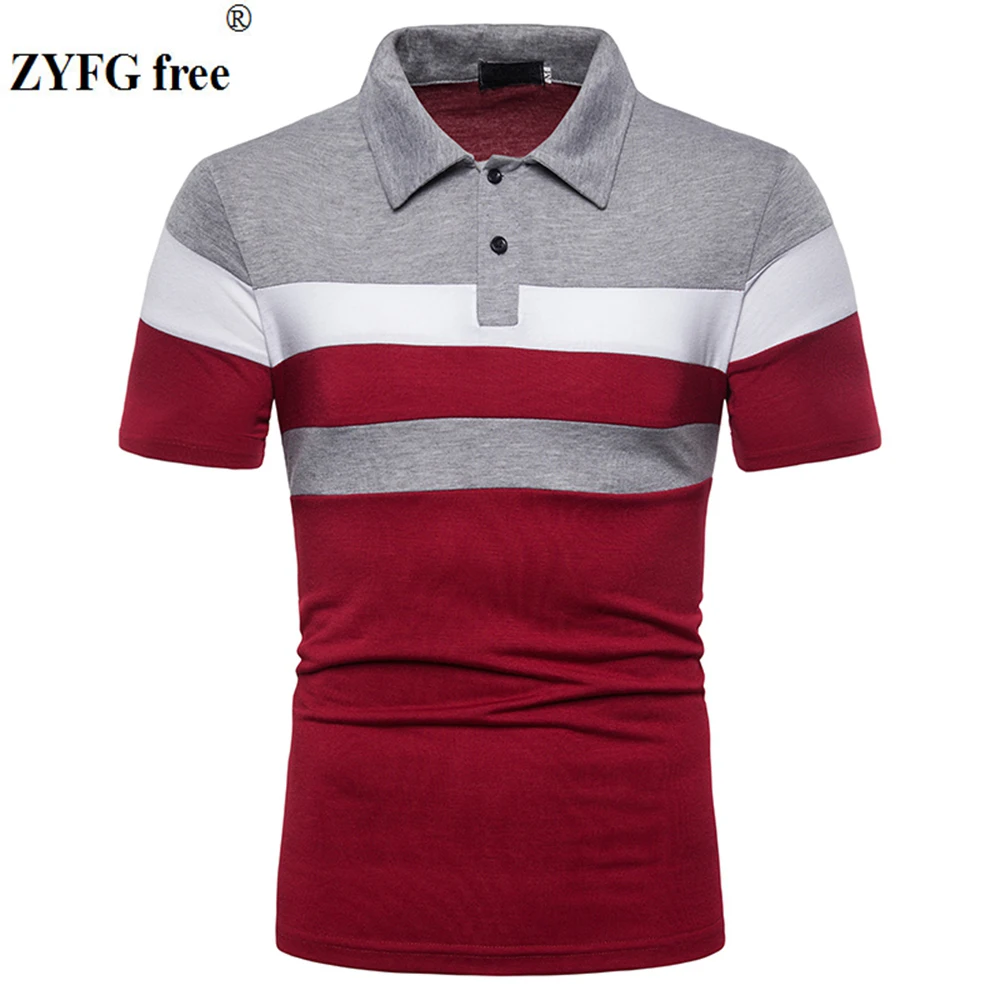 Fashion men's polo shirt short sleeve polo shirt contrast color splice casual simple polo turn-down collar male
Fashion men's polo shirt short sleeve polo shirt contrast color splice casual simple polo turn-down collar male