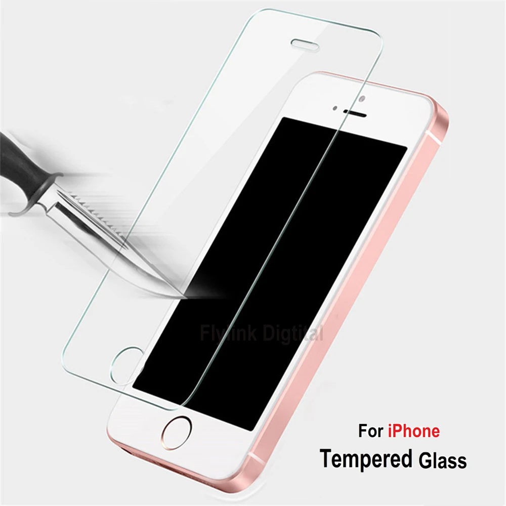 Стекло для iphone 5S if 6s 9h пленка из закаленного стекла защитный чехол экрана 4 5 5s 6 7 X 8