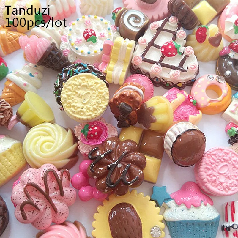 Tanduzi 100pcs Flatback Resin Cabochons Simulation Food Kawaii Mixed Bread Cupcake Ice Cream Cookie Donut DIY Home Decoration
Tanduzi 100pcs Flatback Resin Cabochons Simulation Food Kawaii Mixed Bread Cupcake Ice Cream Cookie Donut DIY Home Decoration