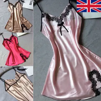 Summer Womens Sexy Nightdress Satin Silk Bowknot Sleeveless Mini Dress Nightgowns Lace Kimono Sleepwear Lingerie Gown Robe New
Summer Womens Sexy Nightdress Satin Silk Bowknot Sleeveless Mini Dress Nightgowns Lace Kimono Sleepwear Lingerie Gown Robe New