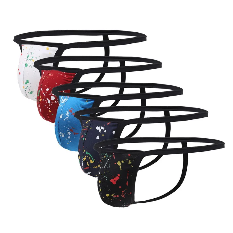 MoneRffi 5pcs Low Waist Sexy Underwear Fashion Mens Stretch Thong T-Back Printed Cotton Breathable jockstrap Underpants
MoneRffi 5pcs Low Waist Sexy Underwear Fashion Mens Stretch Thong T-Back Printed Cotton Breathable jockstrap Underpants