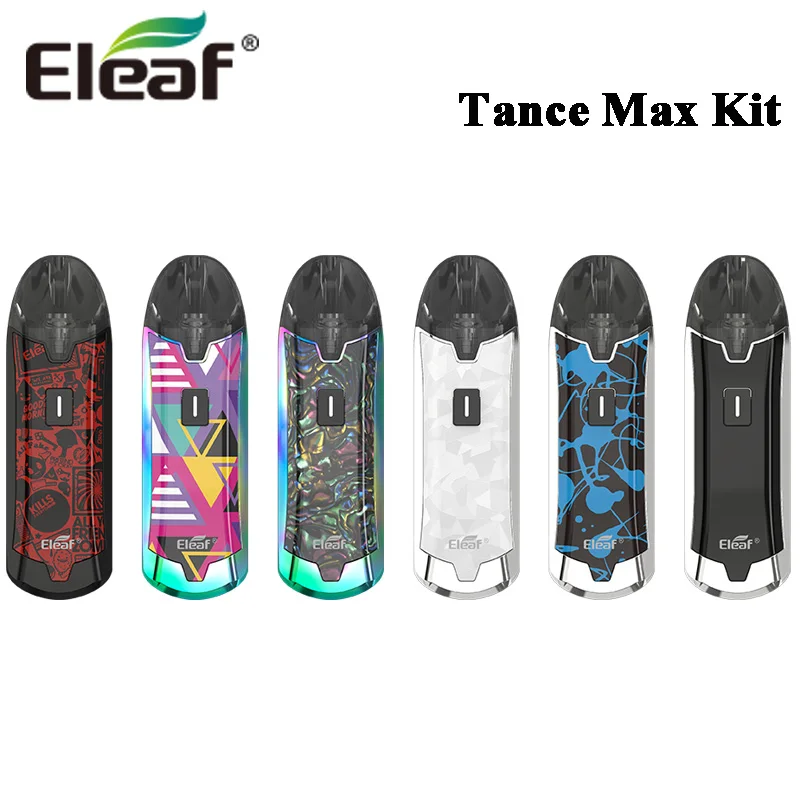 Original Eleaf Tance Max Pod System Kit 1100mAh Built-in Battery with 2ml/4ml Cartridge fit GS Air M 0.6ohm/GS Air S 1.6ohm Head
Original Eleaf Tance Max Pod System Kit 1100mAh Built-in Battery with 2ml/4ml Cartridge fit GS Air M 0.6ohm/GS Air S 1.6ohm Head