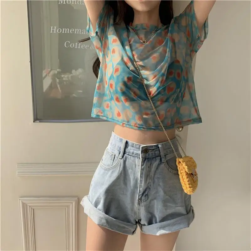 Vintage Leopard Mesh Stretch Short Sleeve T-shirt Women's Tshirts Japan Kawaii Ulzzang Female Sweet Harajuku Tshirt For Women
Vintage Leopard Mesh Stretch Short Sleeve T-shirt Women's Tshirts Japan Kawaii Ulzzang Female Sweet Harajuku Tshirt For Women