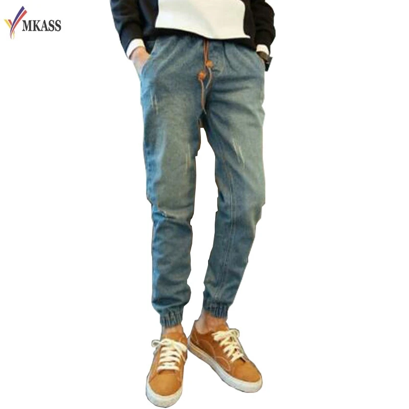 New Spring Summer Mens Denim Jeans Men Drawstring Slim Fit Denim Joggers Jeans Pant Men Stretch Elastic Jean Pencil Pants Casual
New Spring Summer Mens Denim Jeans Men Drawstring Slim Fit Denim Joggers Jeans Pant Men Stretch Elastic Jean Pencil Pants Casual