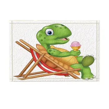 Cartoon Animals Decor, Turtles with Ice Cream in Recliner for Kids Bath Rugs, Non-Slip Funny Indoor Outdoor Doormat
Cartoon Animals Decor, Turtles with Ice Cream in Recliner for Kids Bath Rugs, Non-Slip Funny Indoor Outdoor Doormat