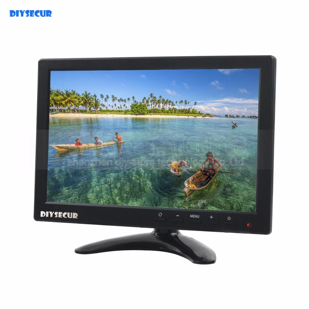 

DIYSECUR 10.1 inch TFT LCD HD Monitor Build in Speaker with BNC / AV / VGA / HDMI Input 1280 x 800 For Monitoring System