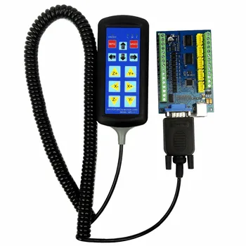 MACH3 USB 5 축 100KHz USBCNC 부드러운 스테퍼 모션 컨트롤러 카드 브레이크아웃 보드 및 핸들 1 개, STB5100 카드에만 사용 가능