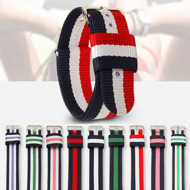14mm 18mm 20mm Men Nylon watchband canvas belt strap for Nato James Bond 007 D&W Military watch band silver gold buckle straps
14mm 18mm 20mm Men Nylon watchband canvas belt strap for Nato James Bond 007 D&W Military watch band silver gold buckle straps