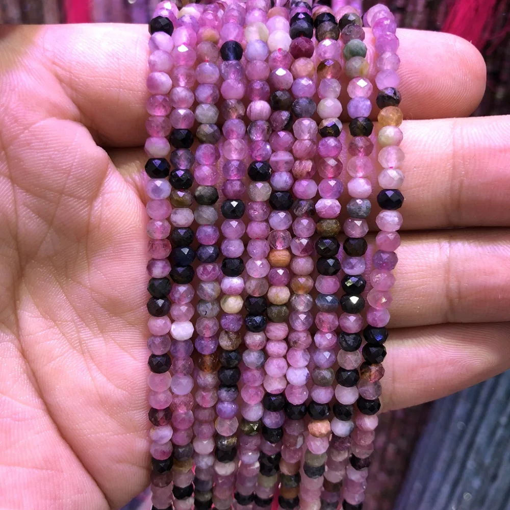 5 strings Lot Natural Multi Tourmaline Facted Beads,Faceted Roundel Tiny Spacer Gem Beads,Size approx 3x4mm 15.5"/str
5 strings Lot Natural Multi Tourmaline Facted Beads,Faceted Roundel Tiny Spacer Gem Beads,Size approx 3x4mm 15.5"/str