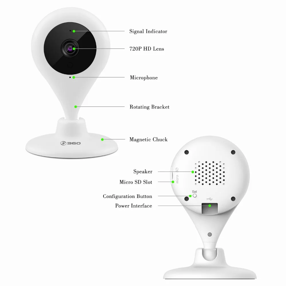 360 D503 домашняя Камера Безопасности IP Беспроводная камера система наблюдения с