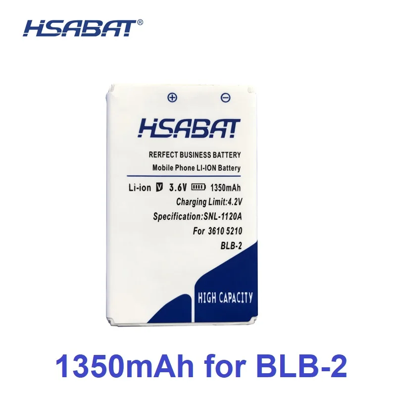 HSABAT 100% New 1350mAh BLB-2 Battery for Nokia 3610 5210 6500 6510 7650 8210 8250 8310 8850 8890 8910 8910i free shipping
HSABAT 100% New 1350mAh BLB-2 Battery for Nokia 3610 5210 6500 6510 7650 8210 8250 8310 8850 8890 8910 8910i free shipping