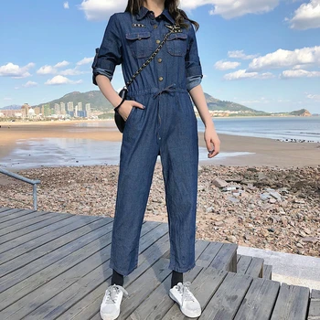 Long Sleeve Denim Jumpsuit For Women 2019 Loose Wide Leg Boyfriend Jeans Jumpsuit Romper Autumn One Piece Cargo Denim Jumpsuit
Long Sleeve Denim Jumpsuit For Women 2019 Loose Wide Leg Boyfriend Jeans Jumpsuit Romper Autumn One Piece Cargo Denim Jumpsuit