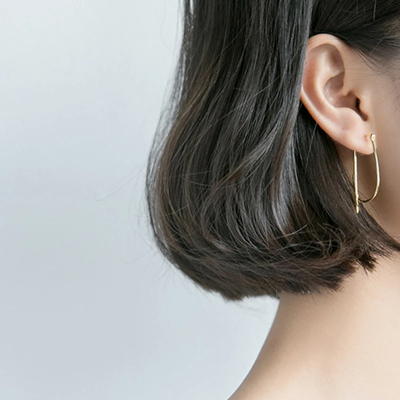 S925 Silver Geometric Hoop Earring Female Fashion Rose Gold Color Earring Simple Temperament Ear Jewelry
S925 Silver Geometric Hoop Earring Female Fashion Rose Gold Color Earring Simple Temperament Ear Jewelry