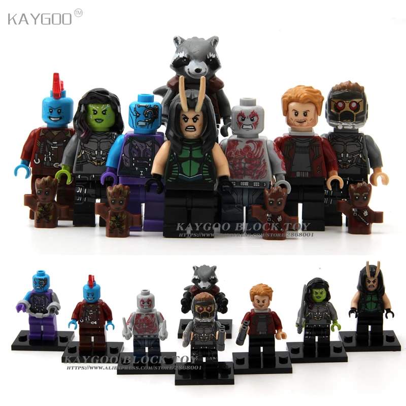 Kaygoo Galaxy Groot Baby Tree Man Groot Ronan Rocket Raccoon Star Lord Drax figure Building Block Kids Toys
Kaygoo Galaxy Groot Baby Tree Man Groot Ronan Rocket Raccoon Star Lord Drax figure Building Block Kids Toys