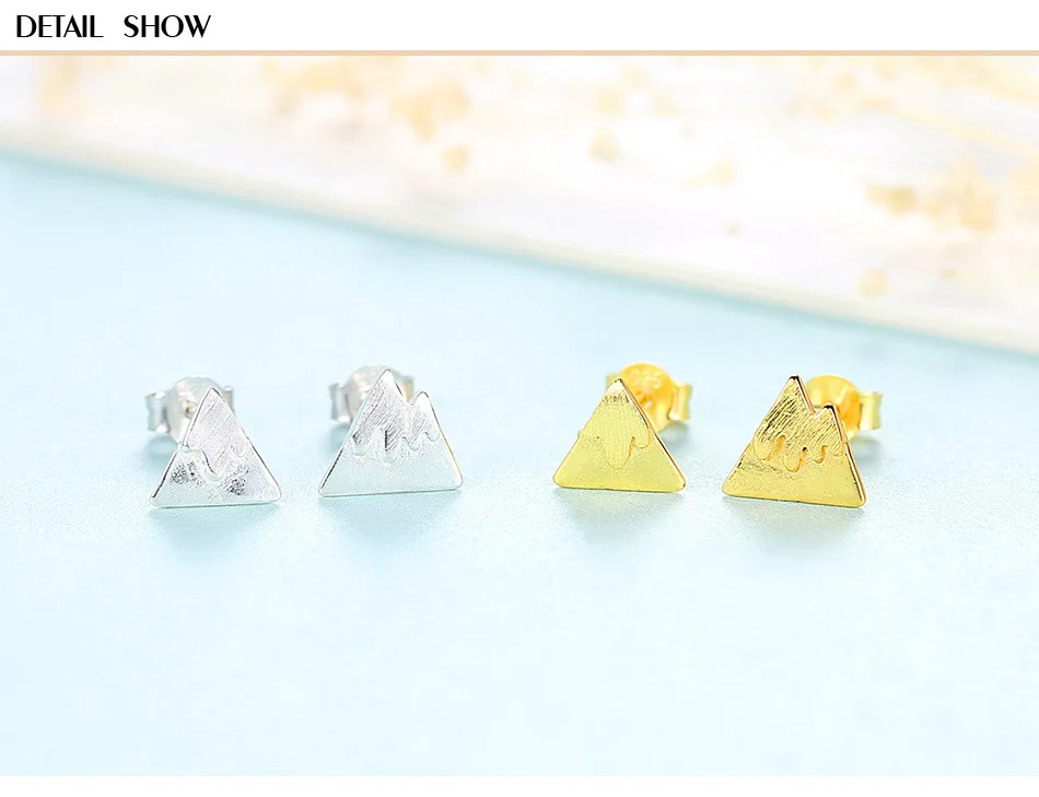 S925 Sterling Silver Earrings Simple Brushed Triangle Asymmetric Silver Earrings MJB06
S925 Sterling Silver Earrings Simple Brushed Triangle Asymmetric Silver Earrings MJB06