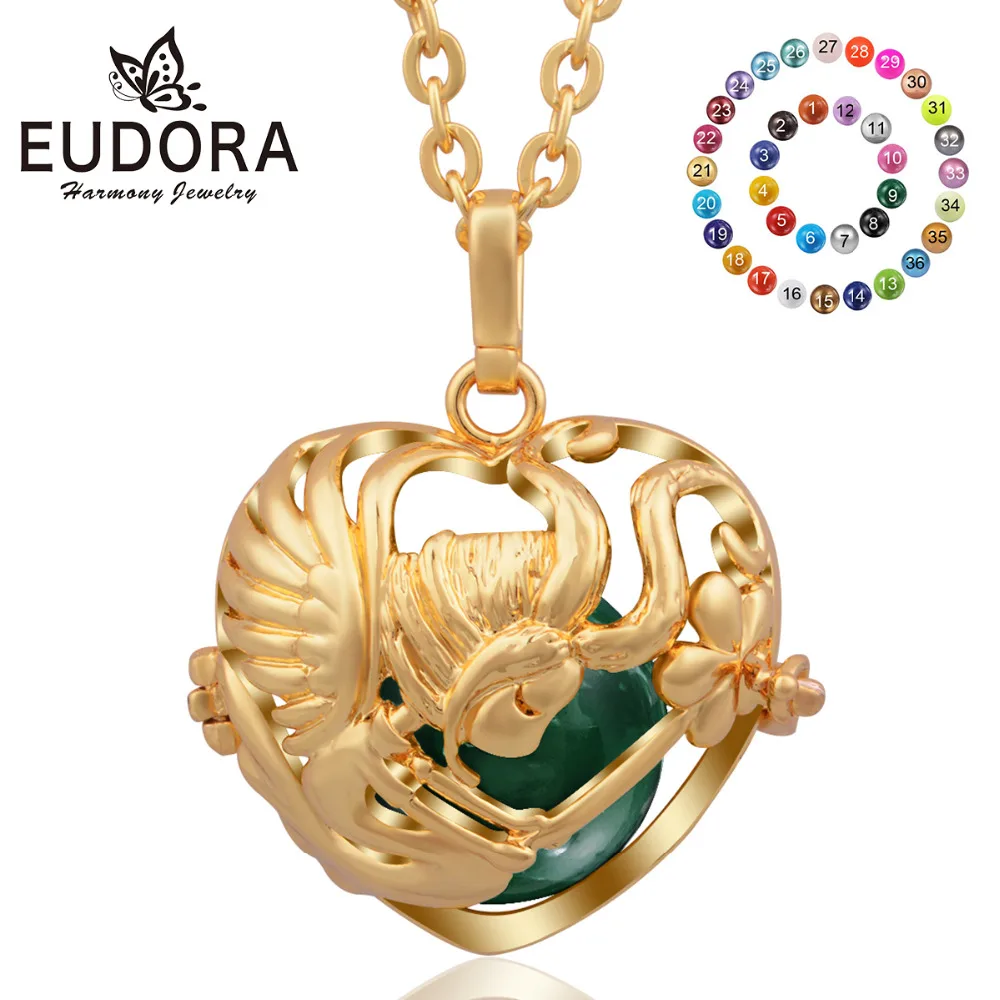 Eudora 18mm Gold Color Harmony Ball Fairy Locket Cage Pendant Women Necklace with Color Pregnancy Ball Fine DIY Jewelry K146G18
Eudora 18mm Gold Color Harmony Ball Fairy Locket Cage Pendant Women Necklace with Color Pregnancy Ball Fine DIY Jewelry K146G18