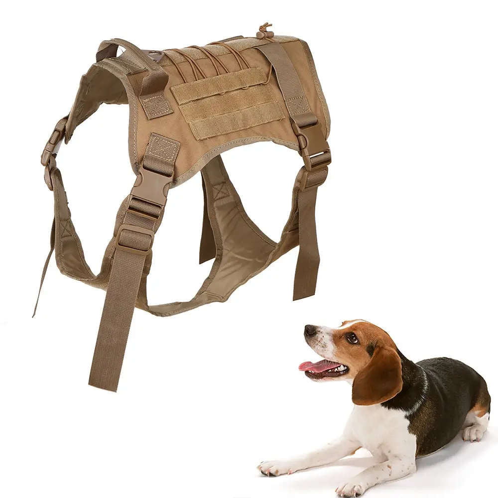 Tactical Service Dog Vest Harness for Walk Hiking Hunting Tactical Military Molle Dog Training Vest K9 Dog Harness with Handle
Tactical Service Dog Vest Harness for Walk Hiking Hunting Tactical Military Molle Dog Training Vest K9 Dog Harness with Handle