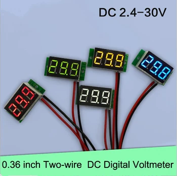 DC 2.50 -30V 0.36 inch two-wire LCD Digital Voltmeter Voltimetro Red/Blue/Green LED Amp Volt Meter Gauge Voltage Meter
DC 2.50 -30V 0.36 inch two-wire LCD Digital Voltmeter Voltimetro Red/Blue/Green LED Amp Volt Meter Gauge Voltage Meter