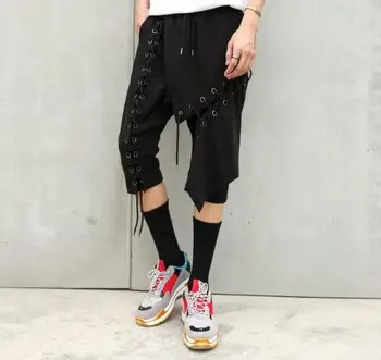 M-XXL 2018 summer new hair stylist fashion personality hip hop cropped pants men's trend low skirt pants
M-XXL 2018 summer new hair stylist fashion personality hip hop cropped pants men's trend low skirt pants