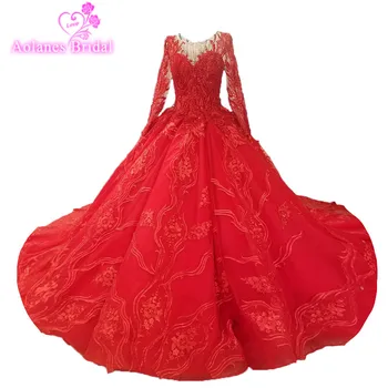2018 Red Lace Wedding Dresses Scoop Cathedral Train China Bridal Gowns Lace Up Ball Gown Illusion Robe De Mariee Jurken Trem
2018 Red Lace Wedding Dresses Scoop Cathedral Train China Bridal Gowns Lace Up Ball Gown Illusion Robe De Mariee Jurken Trem