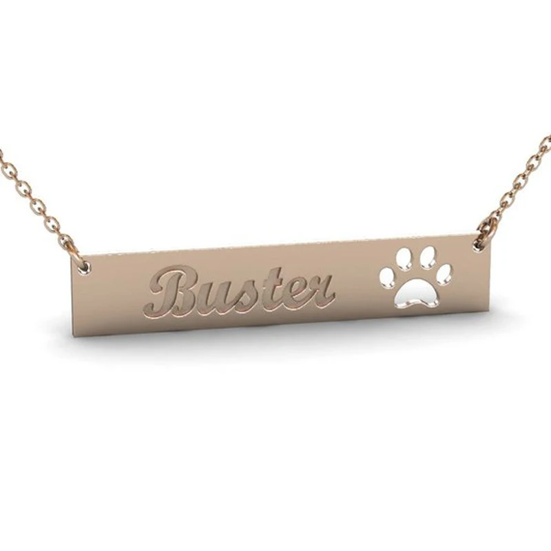 Ufine Personalized Dog Name Bar fashion paw print pendant Necklace cooper high quality pendant necklace N2139
Ufine Personalized Dog Name Bar fashion paw print pendant Necklace cooper high quality pendant necklace N2139