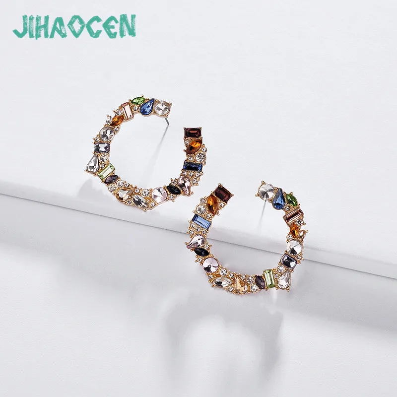 Wedding Earrings European Rock Fashion Women Jewelry Crystal Mosaic Geometric Pendant Aros Feminino Stud Earring Wholesale
Wedding Earrings European Rock Fashion Women Jewelry Crystal Mosaic Geometric Pendant Aros Feminino Stud Earring Wholesale