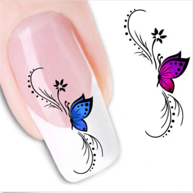2 sheets/lot Blue Purple Butterfly Nail Art Decals Women Nail Salon Transfer Stickers Decoration Fingernail Care Accessories
2 sheets/lot Blue Purple Butterfly Nail Art Decals Women Nail Salon Transfer Stickers Decoration Fingernail Care Accessories