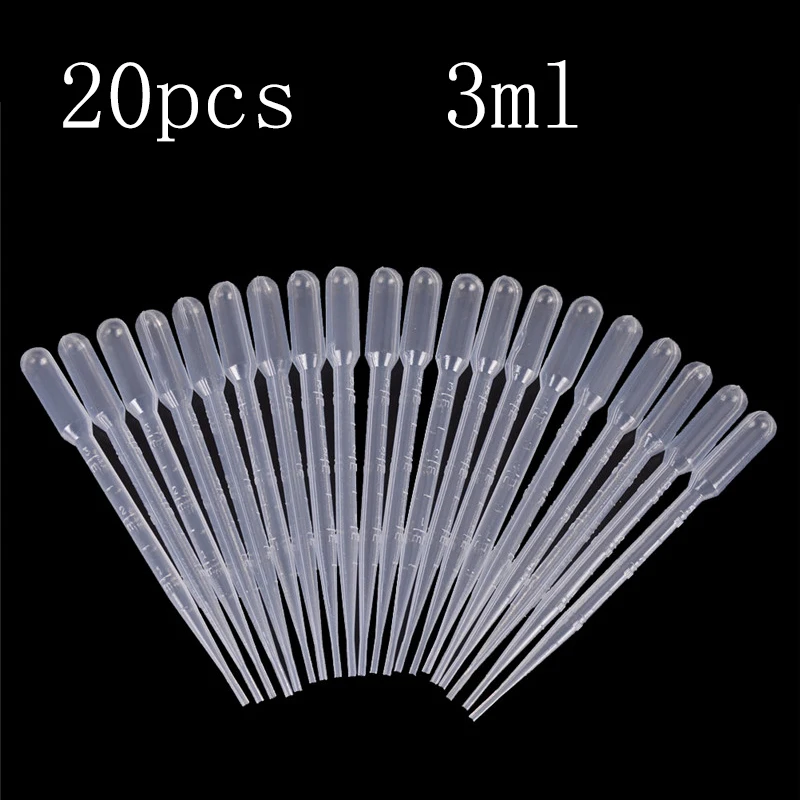 20pcs 3ml Pipettes Plastic Squeeze Disposable Transfer Pipettes Dropper For Silicone Mold UV Epoxy Resin Craft Jewelry Making
20pcs 3ml Pipettes Plastic Squeeze Disposable Transfer Pipettes Dropper For Silicone Mold UV Epoxy Resin Craft Jewelry Making
