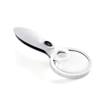 2.5X 5X Double Lens 65mm Reading Magnifying Glass Handle Magnifier Loupe with LED Light
2.5X 5X Double Lens 65mm Reading Magnifying Glass Handle Magnifier Loupe with LED Light