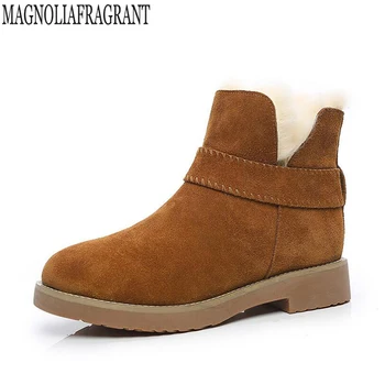 2017 Genuine Leather wool snow boots Short tube warm cotton boots Round head woman boots Winter cotton shoes Botas mujer k322
2017 Genuine Leather wool snow boots Short tube warm cotton boots Round head woman boots Winter cotton shoes Botas mujer k322