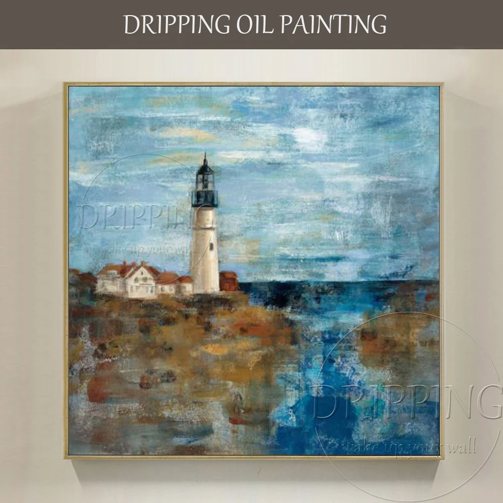 Artist Hand-painted High Quality Impressionist Landscape Lighthouse Oil Painting for Living Room Decor Abstract Canvas Painting
Artist Hand-painted High Quality Impressionist Landscape Lighthouse Oil Painting for Living Room Decor Abstract Canvas Painting