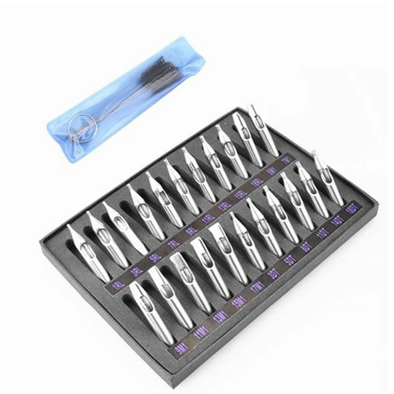 New 304 Stainless Steel Tattoo 22 Pcs Nozzle Tips Needle Tube Kit for Free Shipping
New 304 Stainless Steel Tattoo 22 Pcs Nozzle Tips Needle Tube Kit for Free Shipping