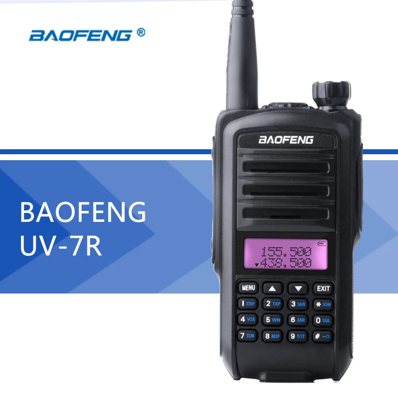Baofeng UV-7R Walkie-Talkie Dual Band Channel/Frequency Mode Voice/FlashLight Alarm FM 128CH VOX Ham Radio for Hunting Radio
Baofeng UV-7R Walkie-Talkie Dual Band Channel/Frequency Mode Voice/FlashLight Alarm FM 128CH VOX Ham Radio for Hunting Radio