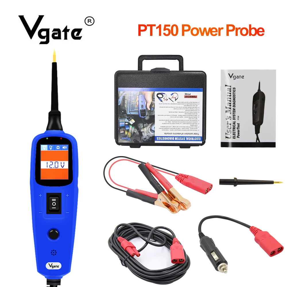 Vgate PT150 Electrical System Diagnostic Circuit Tester Tool PT150 OBD2 Power Probe Auto diagnostic tool code reader
Vgate PT150 Electrical System Diagnostic Circuit Tester Tool PT150 OBD2 Power Probe Auto diagnostic tool code reader