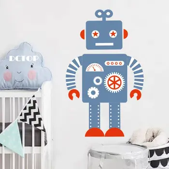 DIY Blue Robot Cartoon Nursery Wall Decal Boys Room Art Decor Sticker bedroom decor sticker for kids rooms Furniture Stickers
DIY Blue Robot Cartoon Nursery Wall Decal Boys Room Art Decor Sticker bedroom decor sticker for kids rooms Furniture Stickers