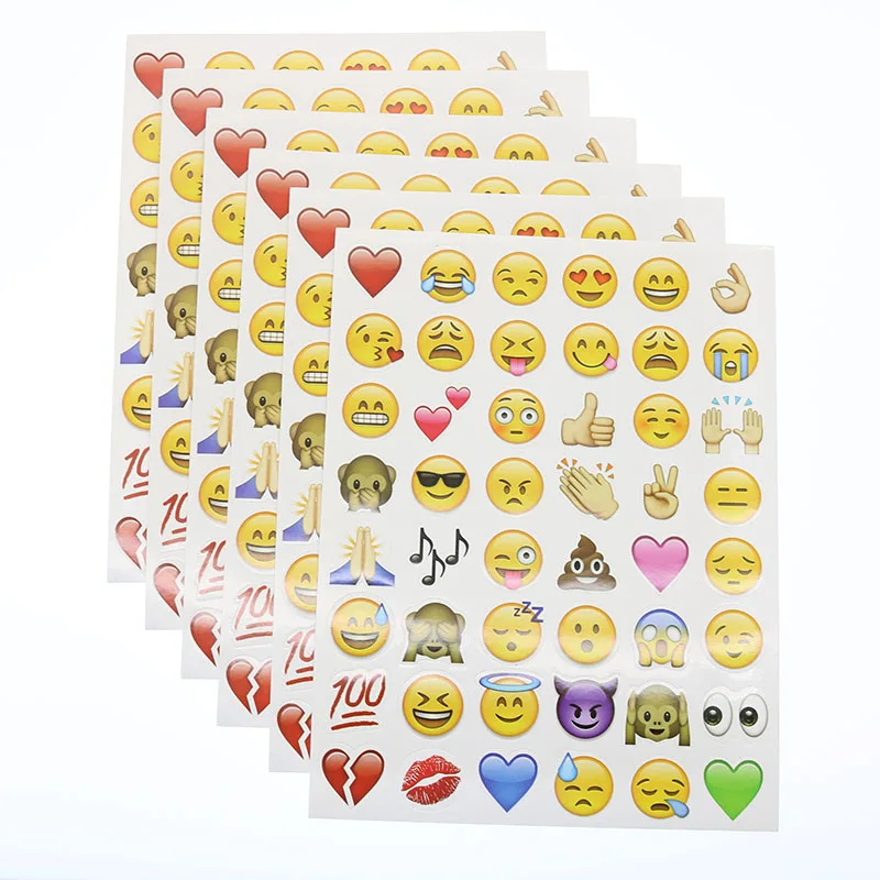6 Sheet (6*48 Stickers) Sweet Beautiful Die Cut Sticker Smile Emotikon For Notebook Computer Message High Vinyl Funny Creat
6 Sheet (6*48 Stickers) Sweet Beautiful Die Cut Sticker Smile Emotikon For Notebook Computer Message High Vinyl Funny Creat
