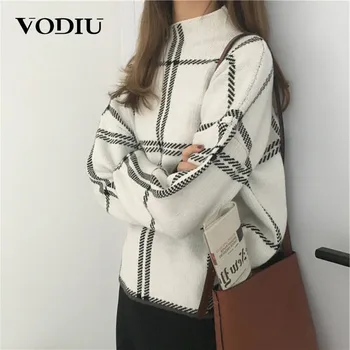 Women's Sweater Pullover Turtleneck Casual Winter Striped Jumper Female Winter Warm Pull Knitwear Knitting Long Sleeve Sweater
Women's Sweater Pullover Turtleneck Casual Winter Striped Jumper Female Winter Warm Pull Knitwear Knitting Long Sleeve Sweater