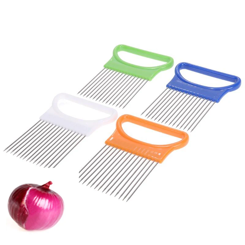 Onion Slicer For Slicing Vegetable Cutter Multifunctional Cutting Aid Guid Onion Tomato Holder Stainless Steel Kitchen Tools
Onion Slicer For Slicing Vegetable Cutter Multifunctional Cutting Aid Guid Onion Tomato Holder Stainless Steel Kitchen Tools