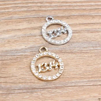Wholesale 30pcs/lot Numvers Core Rhinestone/Crystal decoration Alloy Gold/Sliver Tone Rounds Shape Charms Diy Jewelry Pendants
Wholesale 30pcs/lot Numvers Core Rhinestone/Crystal decoration Alloy Gold/Sliver Tone Rounds Shape Charms Diy Jewelry Pendants