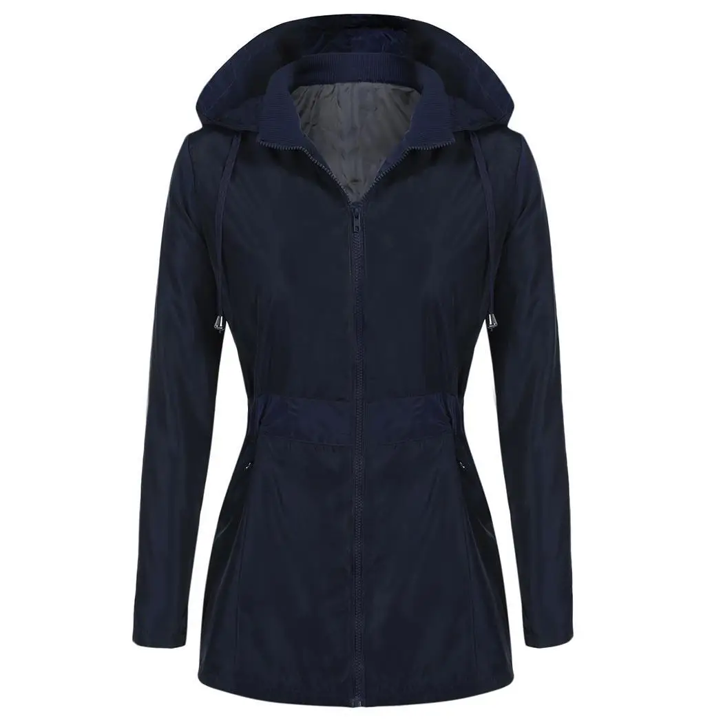 Long Zipper Raincoat Drawstring Casual Fall Women Spring Hooded Sleeve Zipper Outwear Solid Pocket Waist
Long Zipper Raincoat Drawstring Casual Fall Women Spring Hooded Sleeve Zipper Outwear Solid Pocket Waist