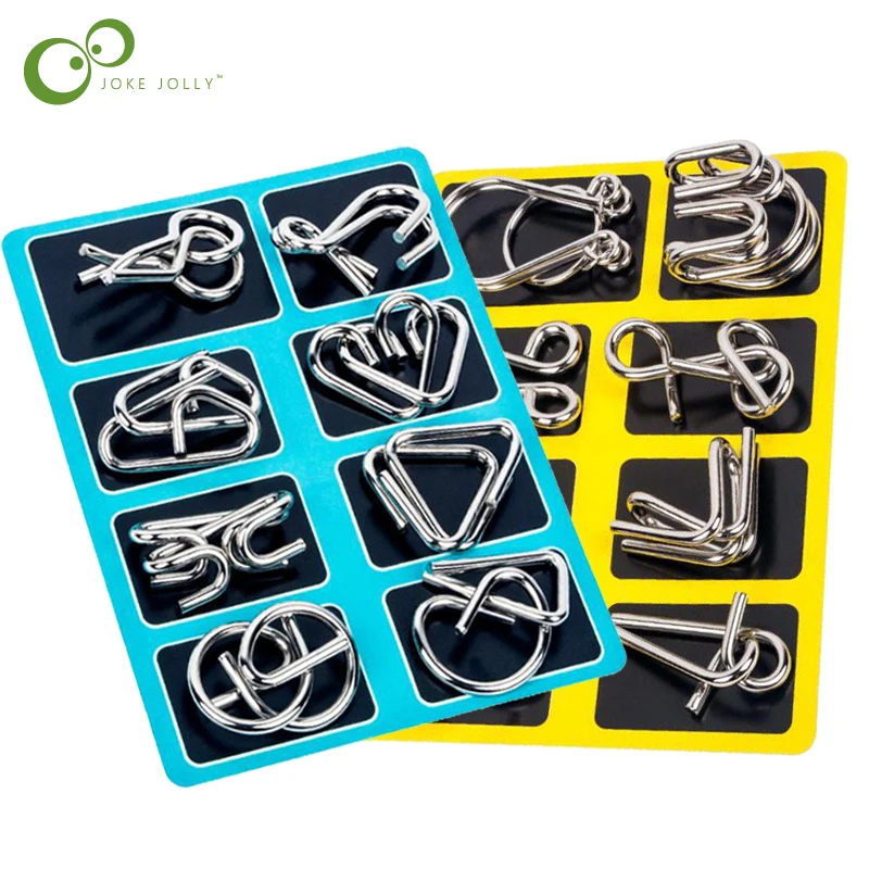 8PCS/Set Materials Metal Montessori Puzzle Wire IQ Mind Brain Teaser Puzzles for Children Adults Anti-Stress Reliever Toys GYH
8PCS/Set Materials Metal Montessori Puzzle Wire IQ Mind Brain Teaser Puzzles for Children Adults Anti-Stress Reliever Toys GYH