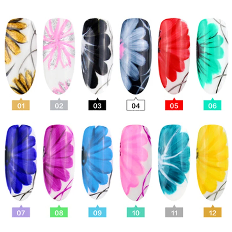 Nail Art Painting Gel Polishes Pulling Silk Spider Liner LED Or UV Gel 12 Colors DIY Drawing Gel Nails Art Lacquer Shiny Glitter
Nail Art Painting Gel Polishes Pulling Silk Spider Liner LED Or UV Gel 12 Colors DIY Drawing Gel Nails Art Lacquer Shiny Glitter