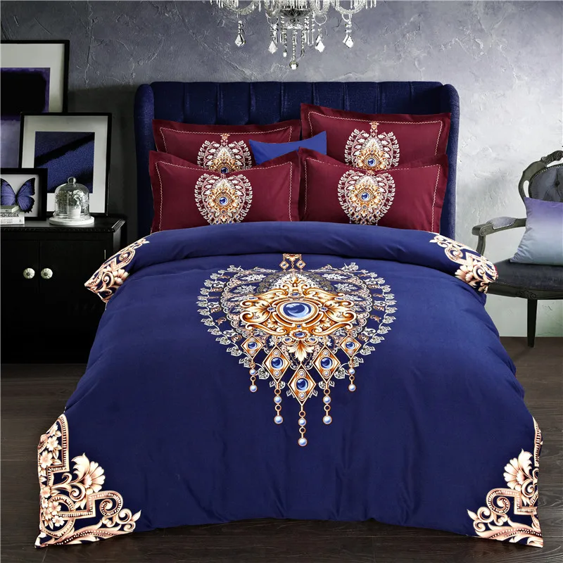 IvaRose 4Pieces Bohemia style Luxury Bedding Set King Size Queen Bed Set Sanding cotton Duvet Cover Bed Sheet Pillowcase
IvaRose 4Pieces Bohemia style Luxury Bedding Set King Size Queen Bed Set Sanding cotton Duvet Cover Bed Sheet Pillowcase