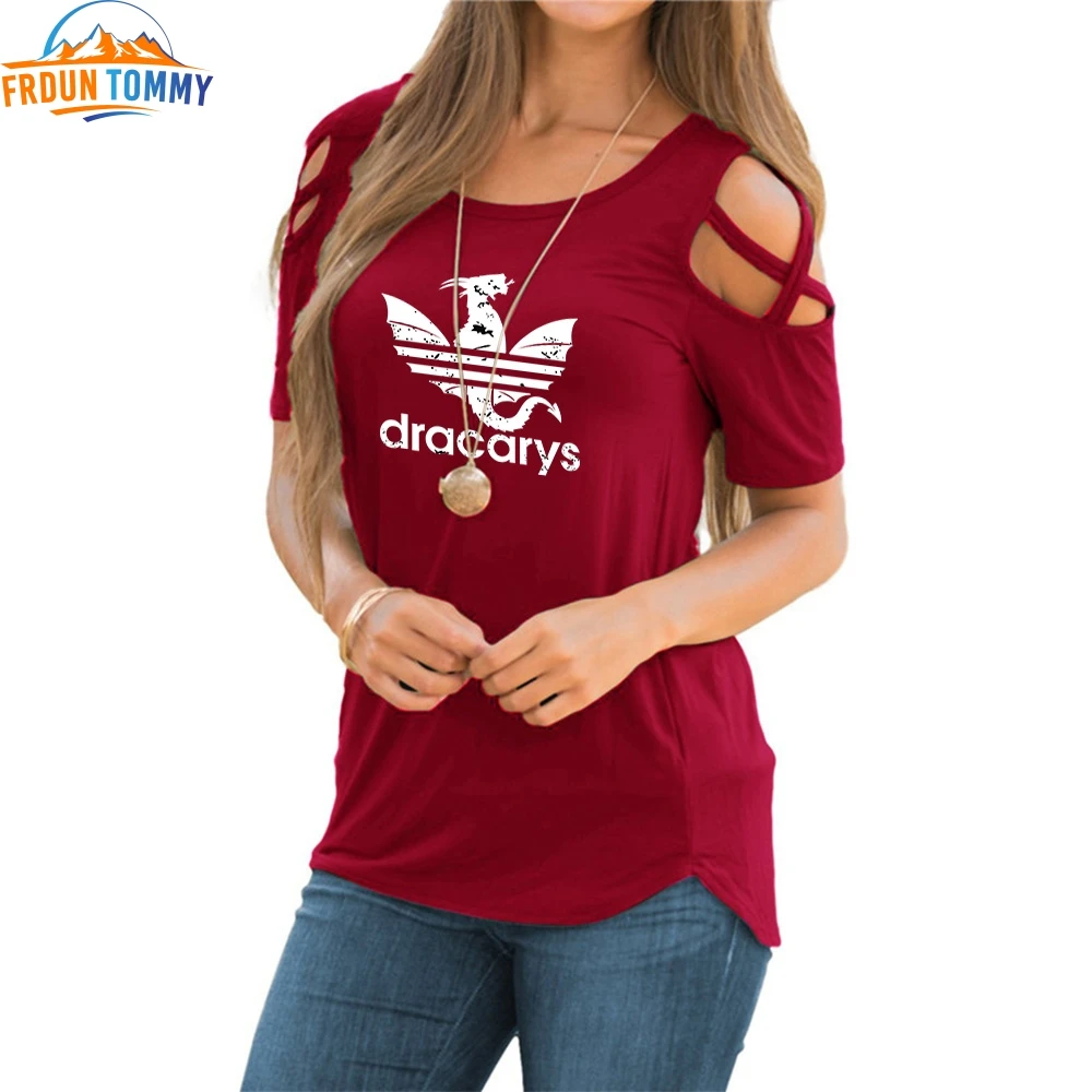 2019 Summer Game Of Thrones T Shirts Women New Print Dracarys T Shirt Women Harajuku Off Shoulder Vintage T-Shirt Hollow Tops
2019 Summer Game Of Thrones T Shirts Women New Print Dracarys T Shirt Women Harajuku Off Shoulder Vintage T-Shirt Hollow Tops