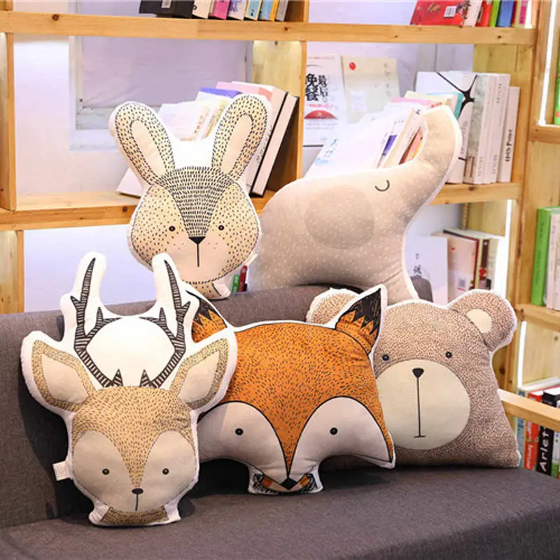 INS Short Plush Cartoon Pilllow Cute Soft Animal Stuffed Cushion Print Fox Bear Giraffee Deer Nordic Toys For Kids Room Decor
INS Short Plush Cartoon Pilllow Cute Soft Animal Stuffed Cushion Print Fox Bear Giraffee Deer Nordic Toys For Kids Room Decor