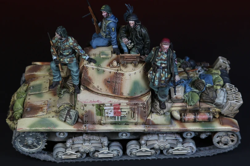 1/35 Scale WW2 Military Hungarian tank crew 4 People (excluding tanks) WWII Unpainted Resin Model Kit Miniatures Figures
1/35 Scale WW2 Military Hungarian tank crew 4 People (excluding tanks) WWII Unpainted Resin Model Kit Miniatures Figures