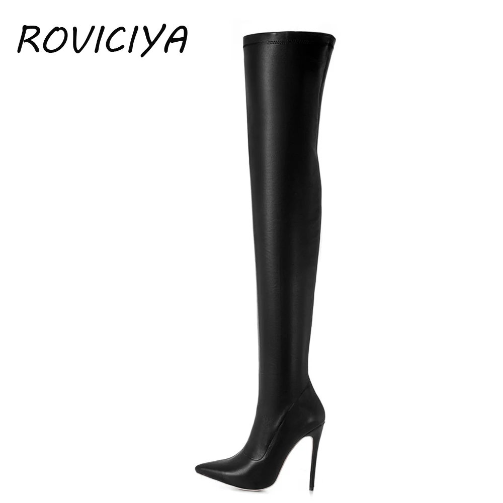 Elastic sexy over the knee boots 12 cm high heels boots pointed toe woman black stilettos shoes nightclub autumn WJ138 ROVICIYA
Elastic sexy over the knee boots 12 cm high heels boots pointed toe woman black stilettos shoes nightclub autumn WJ138 ROVICIYA