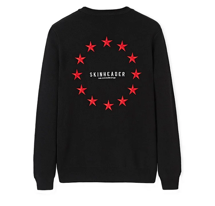 New 2019 Man Luxury Embroidered Skinhead Stars Knit Casual Sweaters pullovers Asian Plug Size High quality Drake #J61
New 2019 Man Luxury Embroidered Skinhead Stars Knit Casual Sweaters pullovers Asian Plug Size High quality Drake #J61
